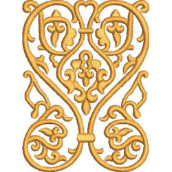 Embroidery Design Golden Arabesques 4