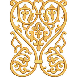 Embroidery Design Golden Arabesques 5