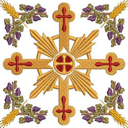 Embroidery Design Decorated Cross 314