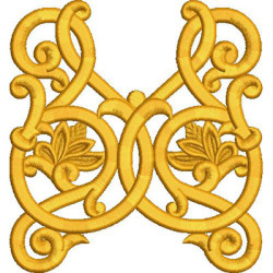 Embroidery Design Golden Arabesques 1