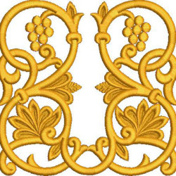 Embroidery Design Golden Arabesques 12