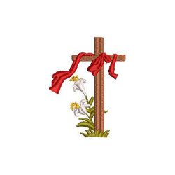 Diseño Para Bordado Cruz De Resurrección 6 Cm