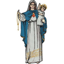 Diseño Para Bordado Nuestra Señora Del Rosario 18 Cm