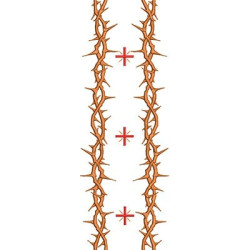 Diseño Para Bordado Doble Cordón De Espinas Con Cruz 36 Cm