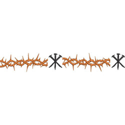 Embroidery Design Cord Of Thorns And Nails 34 Cm