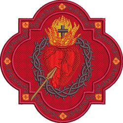 Embroidery Design Sacred Heart Of Jesus ​​frame 15 Cm