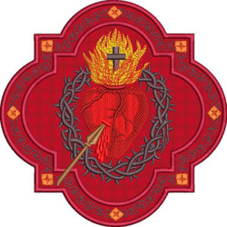 Embroidery Design Sacred Heart Of Jesus ​​frame 20 Cm