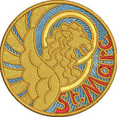 Embroidery Design Saint Mark Rippled Medal..