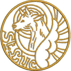 2 Embroidery Design Saint Luke Medal Contoured 9 And 15 Cm