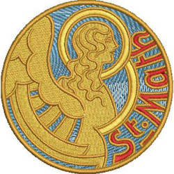 Embroidery Design Saint Matthew Rippled Medal