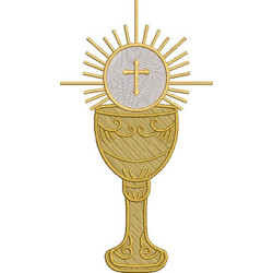 Embroidery Design 18 Cm Chalice With Consecrated Host