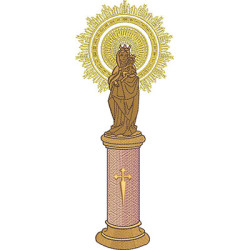 Embroidery Design Our Lady Of The Pillar 28 Cm