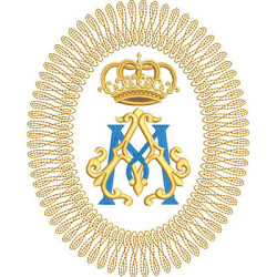 Embroidery Design Marian Medal 21 Cm