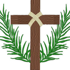 Embroidery Design Palm Sunday Cross 15 Cm..