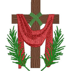 Embroidery Design Palm Sunday Cross 11 Cm..