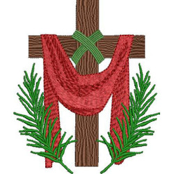 Embroidery Design Palm Sunday Cross 11 Cm