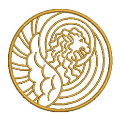 Embroidery Design Saint Mark Medal Contoured 9 Cm