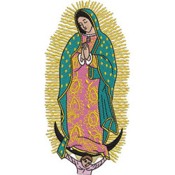 Diseño Para Bordado Virgen De Guadalupe 16 Cm