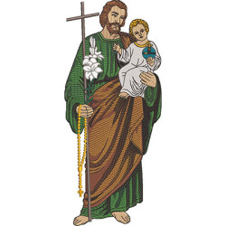 Embroidery Design Saint Joseph 28 Cm