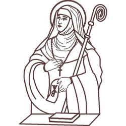 Embroidery Design Saint Scholastica Contoured