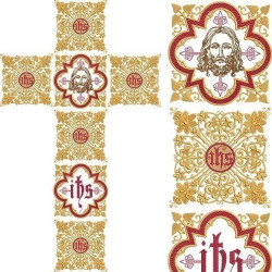 Embroidery Design Set Roman Chasuble Jesus 177