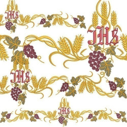 Embroidery Design Grape And Wheat Set Of One Meter 187