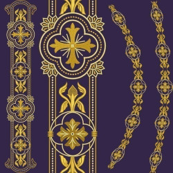 Embroidery Design Set For Gallon And Decorated Cross Necklace 204