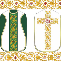 Embroidery Design Set For Roman Chassule Cross And Front Volutes 267