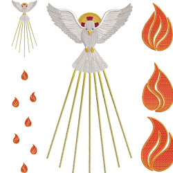 Embroidery Design Set For Liturgic Pentecost Gallon 292