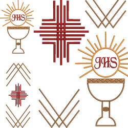 Embroidery Design Set For Gallon Or Storle Single Chalice 296