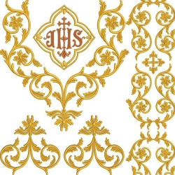 Embroidery Design Set For Humeral Veil Jhs 301