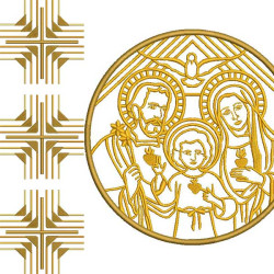 Diseño Para Bordado Conjunto Para Galon Sagrada Família 364