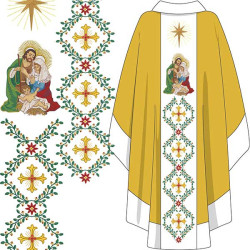 Matriz De Bordado Conjunto Para Casula E Toalha Sagrada Família 367