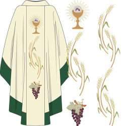 Diseño Para Bordado Set Galón Eucaristia 434