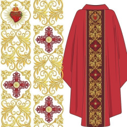 Diseño Para Bordado Sagrado Corazón De Jesús Casula Conjunto 467