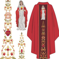 Diseño Para Bordado Set Para Galón Inmaculado Corazón De María 477