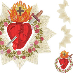 Embroidery Design Immaculate Creation Heart 30 Cm Set