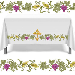 Diseño Para Bordado Para Mantel De Altar Trigo Y Uvas 524