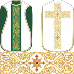 Embroidery Design For Roman Chasuble Cross 537