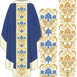 Gallon Set Embroidery Design Chasuble 4-step Floral Gallon 547