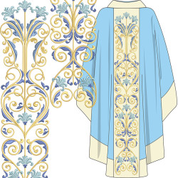 Gallon Set Embroidery Design Chasuble 4-step Floral Gallon 548