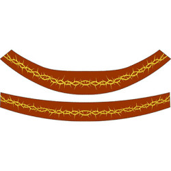 Pack Embroidery Design For Liturgical Collar Thorns 55