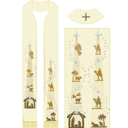 Set Embroidery Designs For Vertical Nativity Stole 60 Cm Double