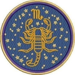 Embroidery Design Scorpion Sign Rippled, Full And Leaked