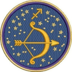 Embroidery Design Sagittarius Sign Rippled, Full And Leaked