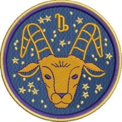Embroidery Design Sign Capricorn Rippled, Full And Leaked