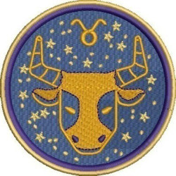 Embroidery Design Sign Bull Rippled, Full And Leaked