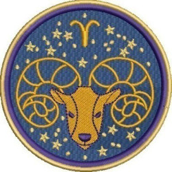 Embroidery Design Sign Aries Rippled, Full And Leaked