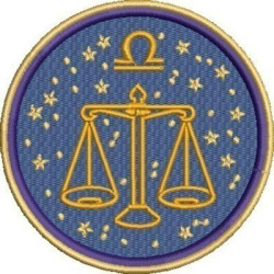 Embroidery Design Sign Libra Rippled, Full And Leaked
