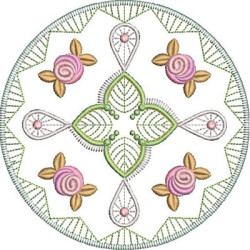 Matriz De Bordado Mandala Floral 10